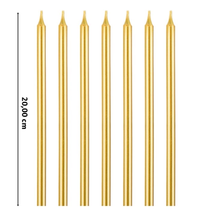 Uzun Gold Çubuk Mum 7’li