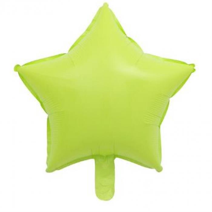 Yıldız Yeşil Makaron Folyo Balon - 40 cm