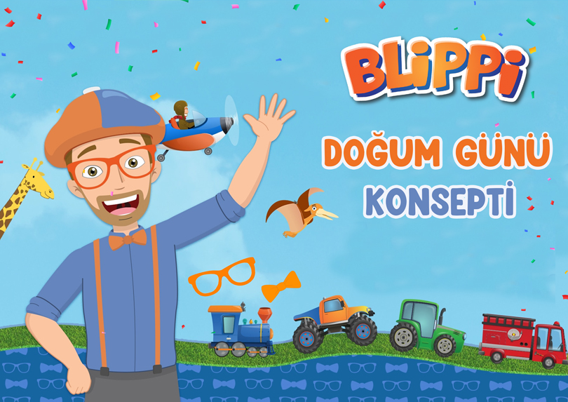 Blippi doğum günü konsepti